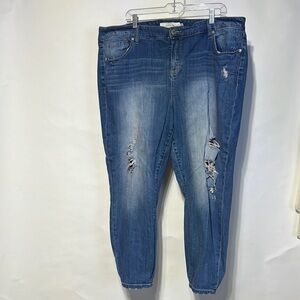 Torrid distressed straight leg jeans. Size 22R. EUC